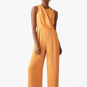 Reiss Chey Cut-out Back Wide Leg Jumpsuit Size 4